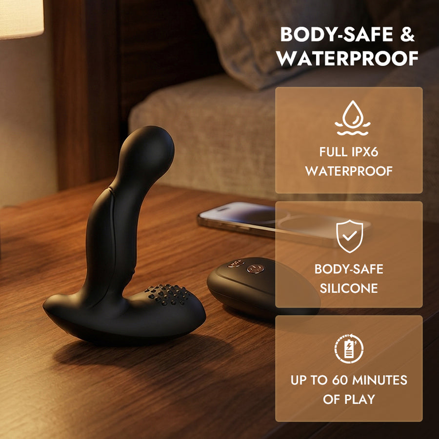 Small Fingering Prostate Massager with Perineum Stimulator, Beginner Friendly
