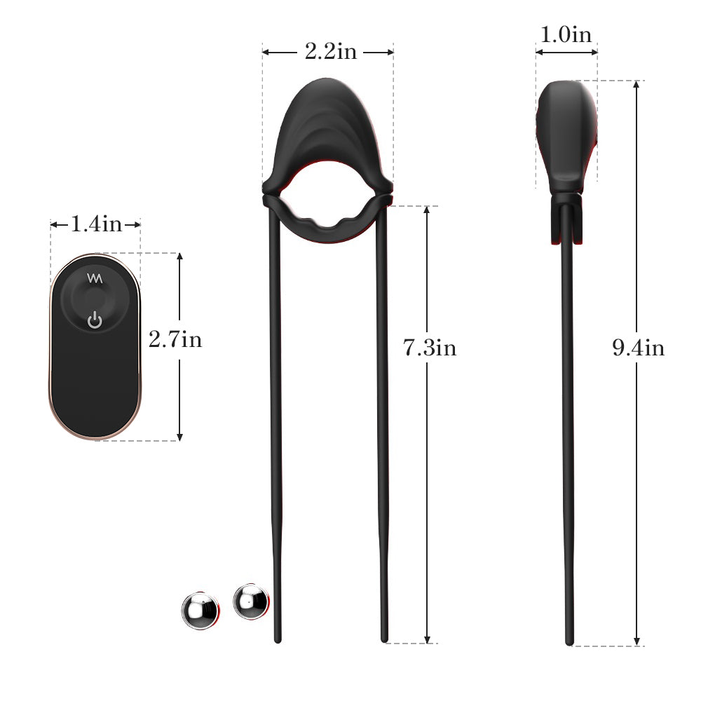 Adjustable Vibrating Cock Ring with Secure Lock Buckle