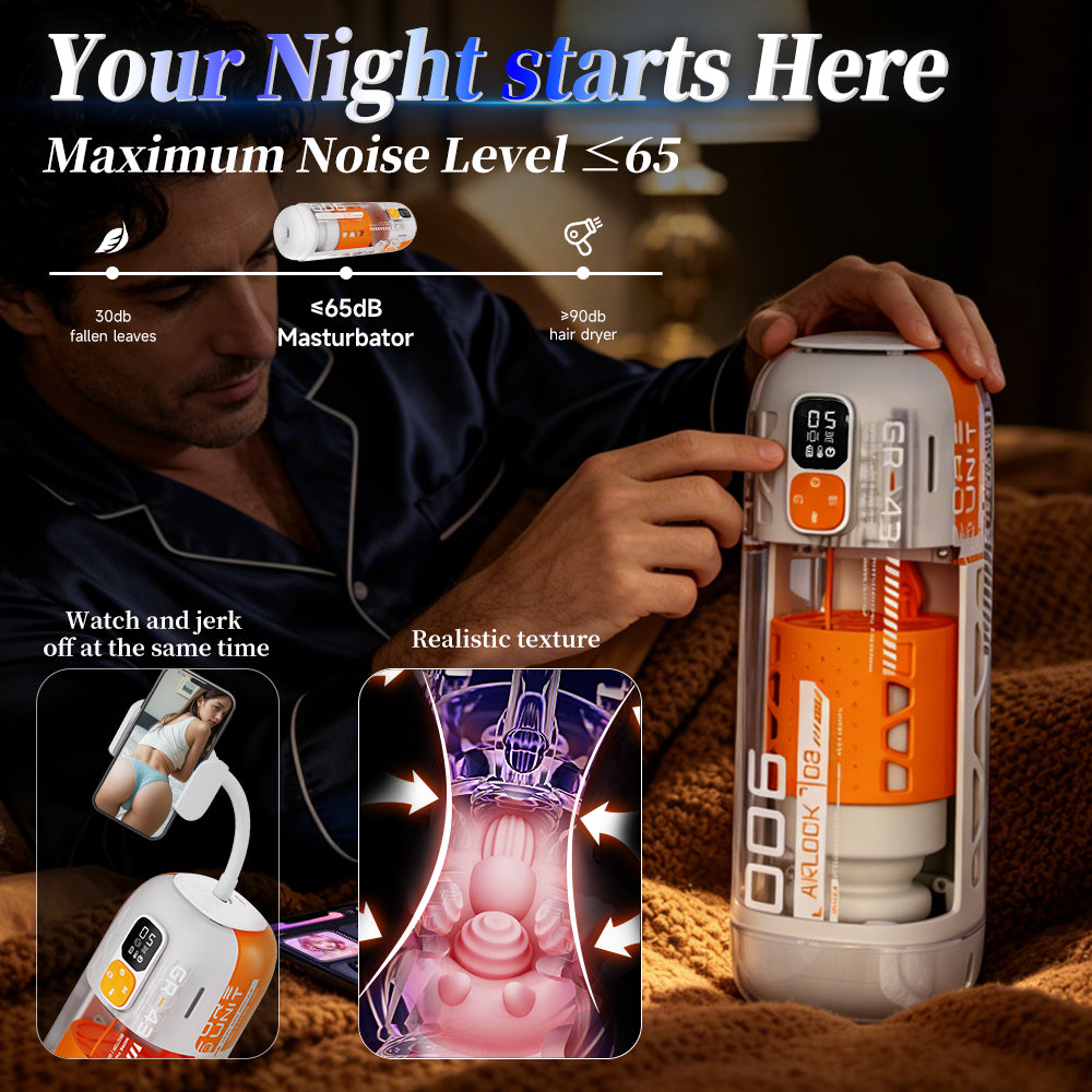 9-Mode Thrusting Masturbator with 360° Texture & Soft Silicone