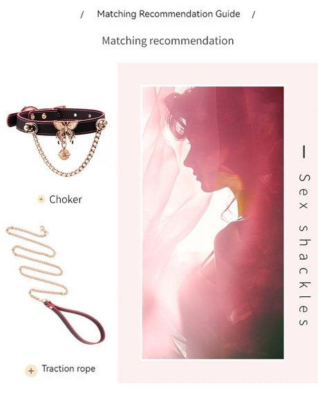 Temperature-Sensitive Color-Changing Butterfly Bell Leather Collars