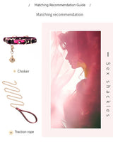 Temperature-Sensitive Color-Changing Bell Heart-Shaped Leather Collars