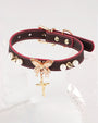 Temperature-Sensitive Color-Changing Butterfly Spiked Leather Collars