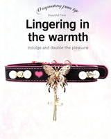 Temperature-Sensitive Color-Changing Butterfly Spiked Leather Collars