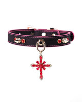 Temperature-Sensitive Color-Changing Snowflakes Spiked Leather Collars