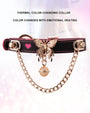 Temperature-Sensitive Color-Changing Butterfly Bell Leather Collars