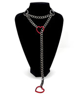 Heart Choker Collar O-ring Slip Chain