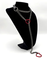 Heart Choker Collar O-ring Slip Chain