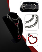 Heart Choker Collar O-ring Slip Chain