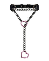 Heart Choker Collar O-ring Slip Chain