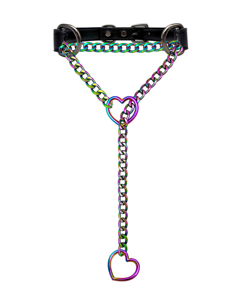Heart Choker Collar O-ring Slip Chain