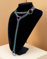 Heart Choker Collar O-ring Slip Chain