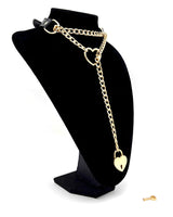 Slip Chain Necklace Heart Locker With Key