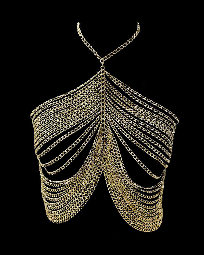 Metal Chain Tassel Party Body Chain