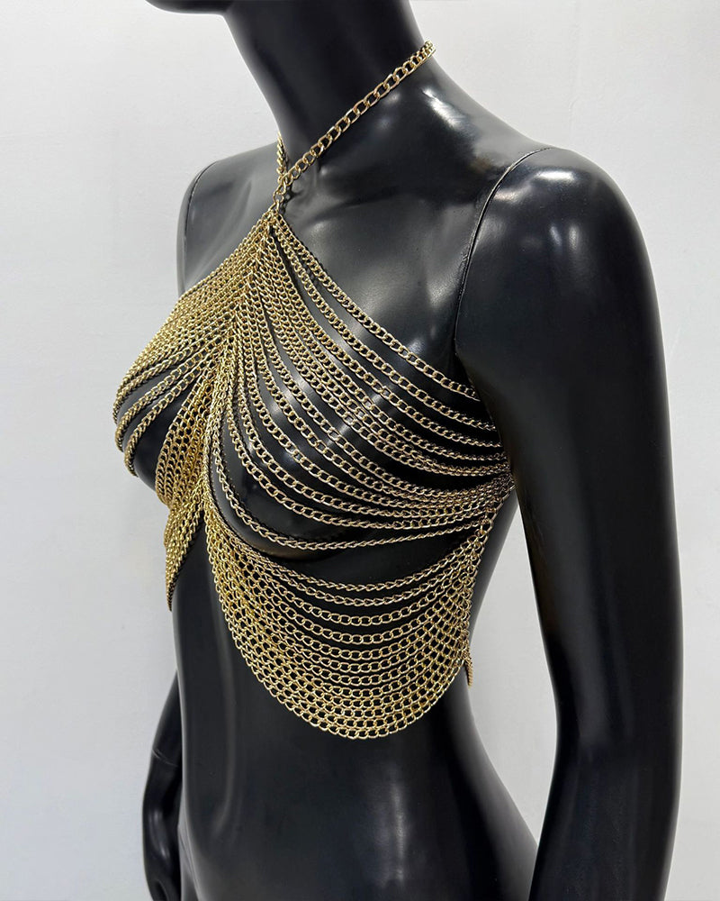 Metal Chain Tassel Party Body Chain