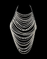 Pearl Halter Body Chain Party Chest Chain