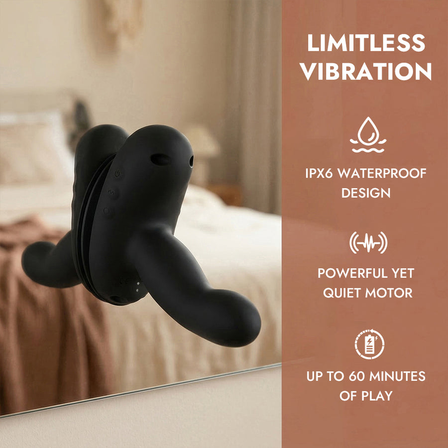 Medium Fingering Prostate Massager with Hands-Free Design