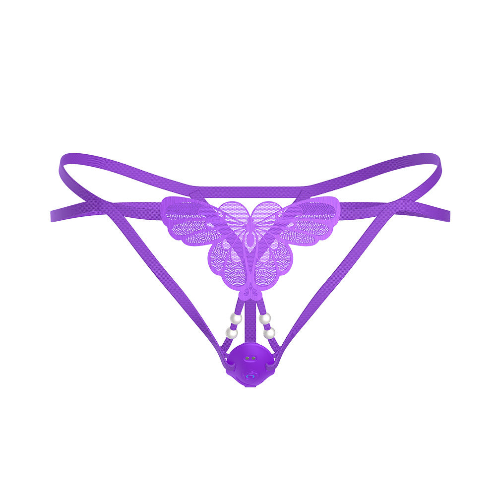 Butterfly Pearl Vibrating Open-Crotch Panties