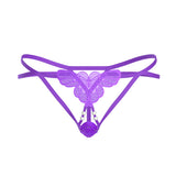 Butterfly Pearl Vibrating Open-Crotch Panties