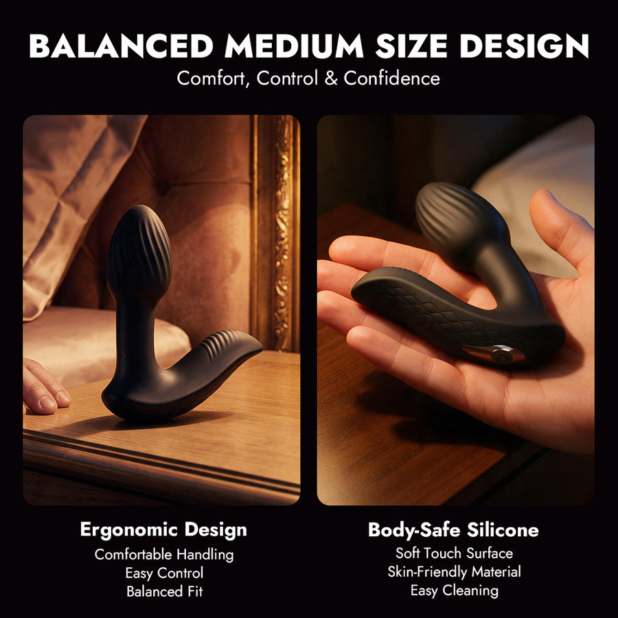 360° Rotating Prostate Massager With Wireless Remote