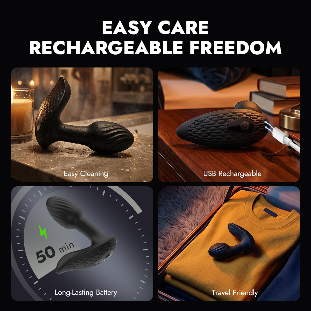 360° Rotating Prostate Massager With Wireless Remote