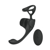 Small 3-in-1 Dual Motor Vibration Prostate Massager with Cock Ring & Perineum Stimulation