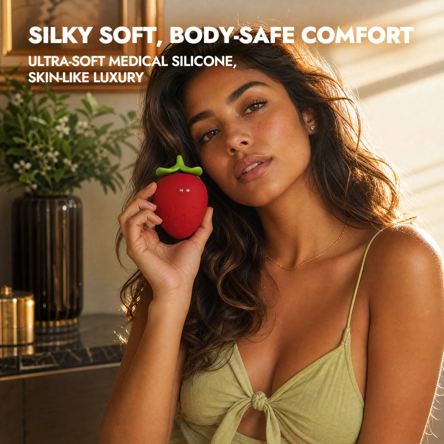 Strawberry Kiss Air Pulse Clitoral Suction Vibrator