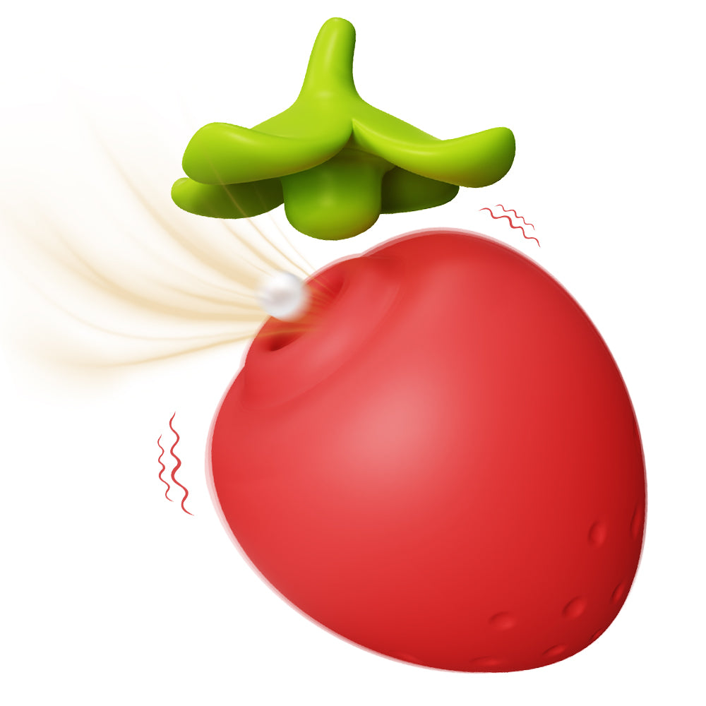 Strawberry Kiss Air Pulse Clitoral Suction Vibrator