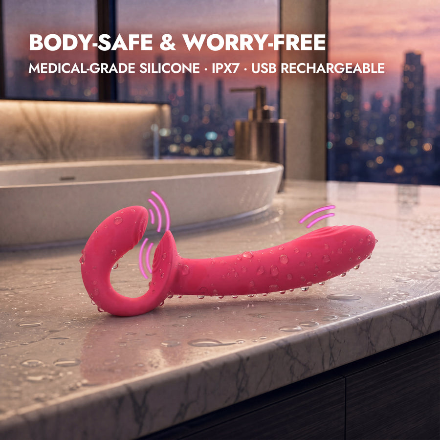 Strap-On Double-Ended Wearable Vibrator