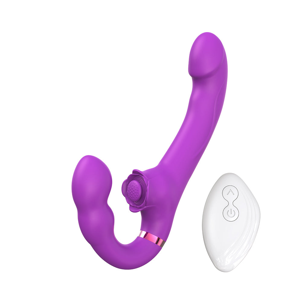 U-Shaped Dual Motor Triple-Spot Dildo Vibrator