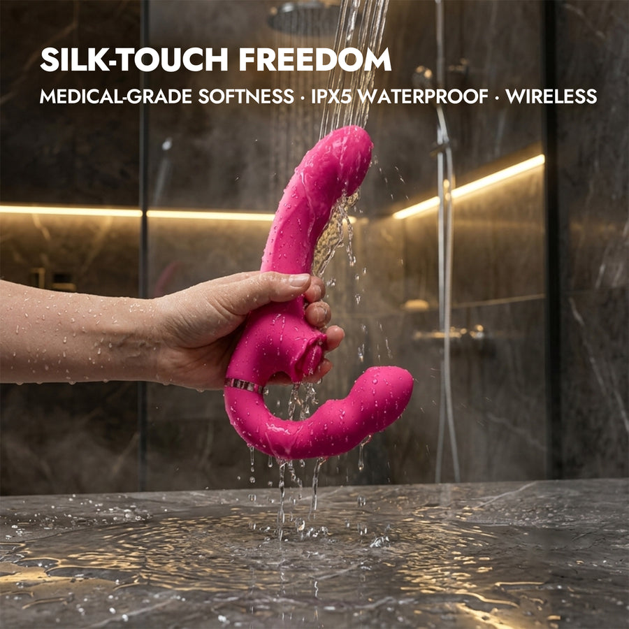 U-Shaped Dual Motor Triple-Spot Dildo Vibrator