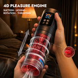 4D Auto Male Masturbator with 360° Rotation, Suction, Thrusting & Licking