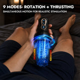 9-Mode Rotating & Thrusting Masturbator with Soft TPE Sleeve