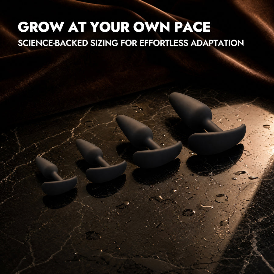 Graduated Silicone Anal Training Set – Anchor Shape (4Pcs)