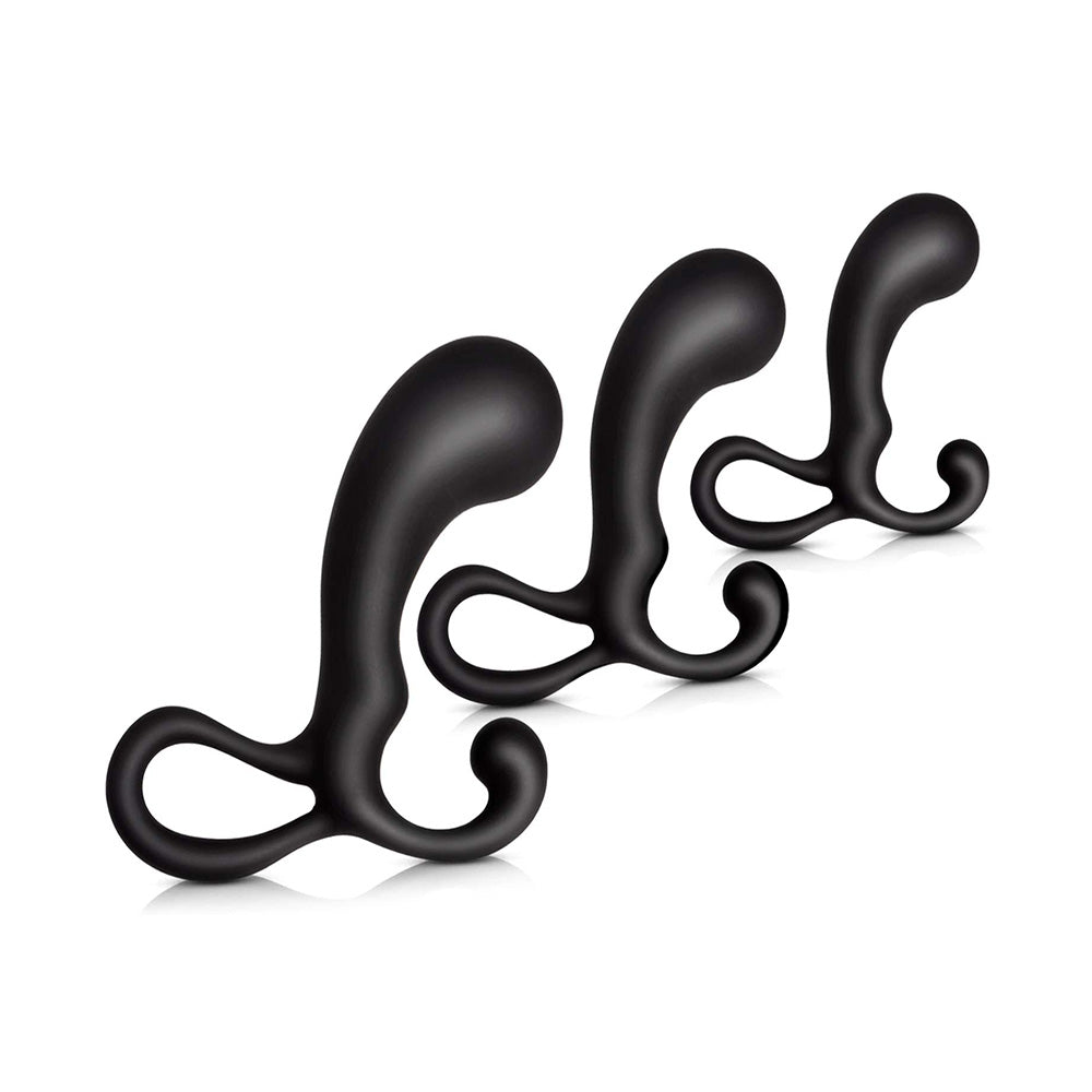 3-Piece Silicone Wave-Shaped Anal Training Butt Plug Set