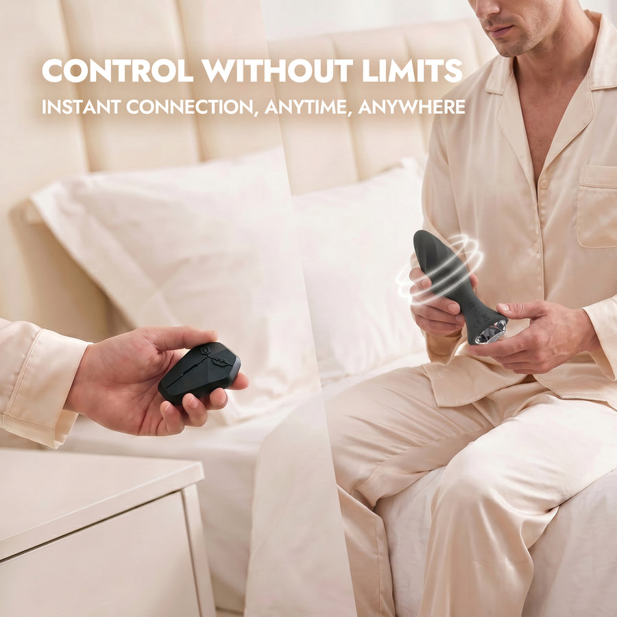 Diamond Remote-Controlled Vibrating Anal Butt Plug