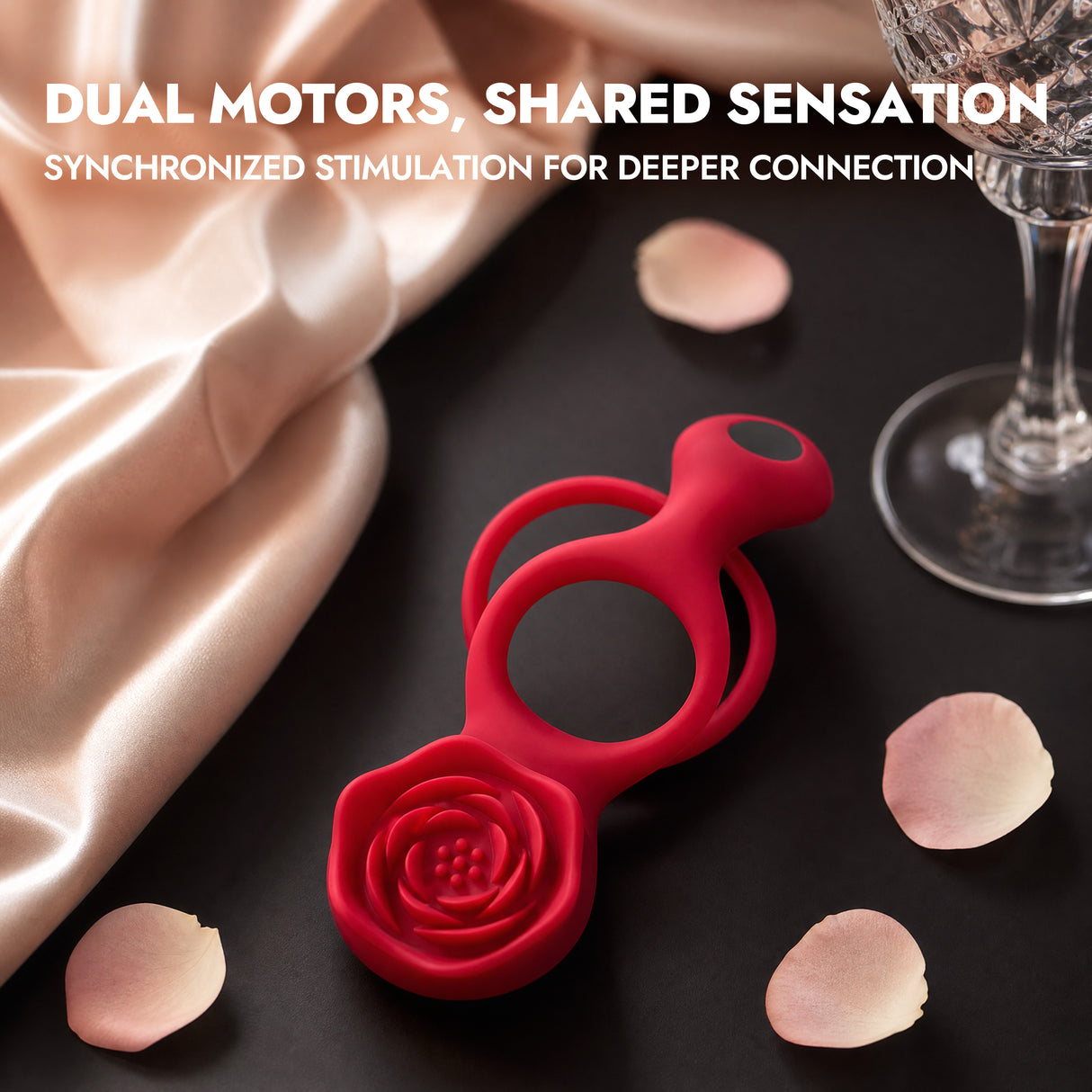 C-Shaped Dual Motor Vibrating Cock Ring with Remote