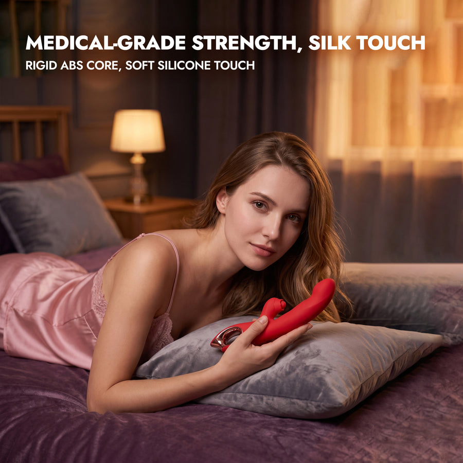 Dual-Motor Rabbit Vibrator with Air-Pulse Tapping & Thrusting