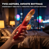 Dual-Motor Rabbit Vibrator with Air-Pulse Tapping & Thrusting