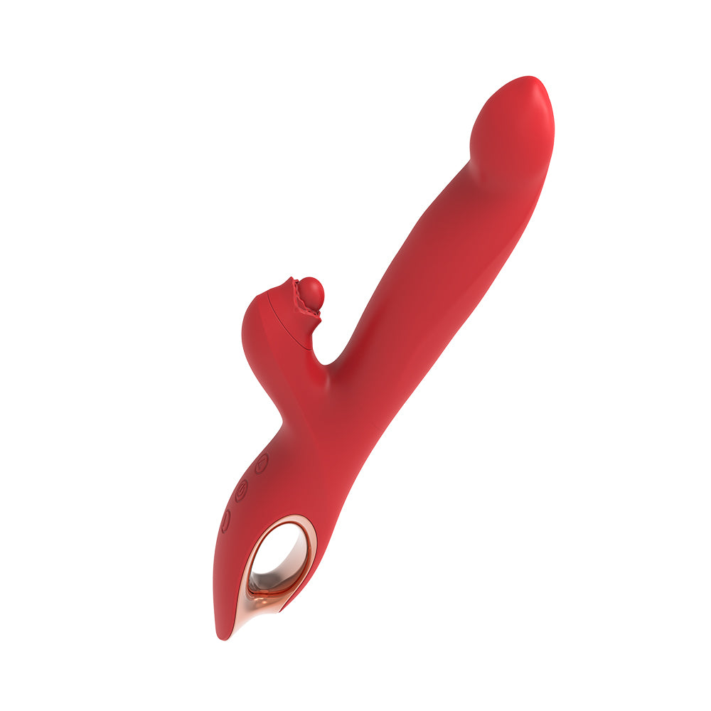 Dual-Motor Rabbit Vibrator with Air-Pulse Tapping & Thrusting