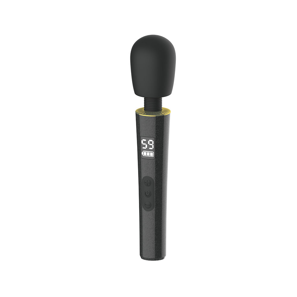 Medical-Grade Silicone 360° Flexible Wand Vibrator with 9 Modes & LED Display