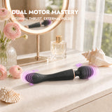 Medical-Grade Silicone Dual Motor Wand Massager G-Spot & Clitoral Vibrator