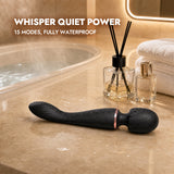 Medical-Grade Silicone Dual Motor Wand Massager G-Spot & Clitoral Vibrator