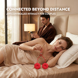 App-Controlled Rose Nipple Clamps with 9 Vibration Modes