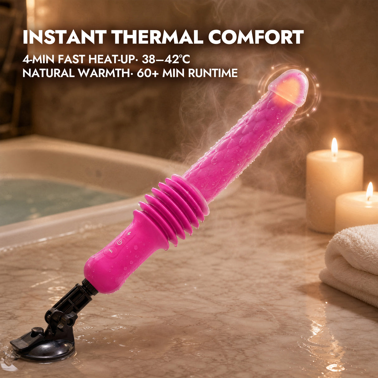 Thrusting, Vibrating & Heating Mini Sex Machine
