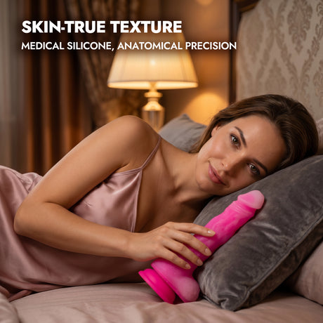 Heating Thrusting Dildo Vibrator – Medical Silicone, Suction Cup, Remote Control