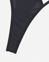 Black thong detail with mesh. Seductive lingerie set. Push Up Mesh Hollow Bra and Thong.