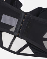 Black mesh bra with adjustable straps and lace details. Sweet and seductive lingerie.