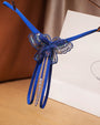 Blue Pearl Sequined Mesh Low Rise Panties with Butterfly Design