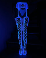 Crotchless Luminous Lace Garter Stockings