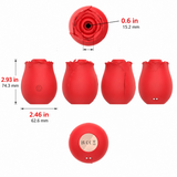 Compact Rose Max Suction Clitoral Vibrator with Patented Dynamic Suction System